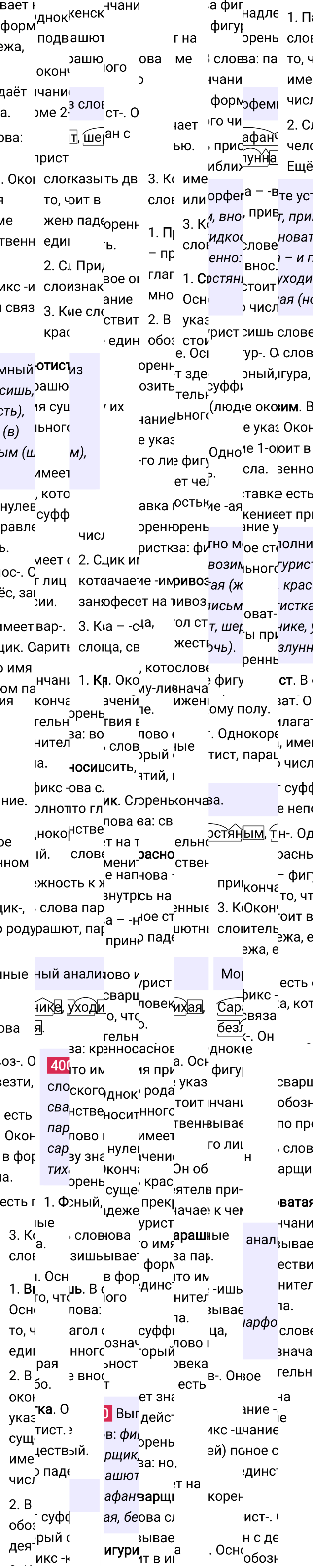 Ответ к упражнению 400 учебника по русскому языку за 5 класс Ладыженская, Баранов. Часть 1, 2023-2025.
