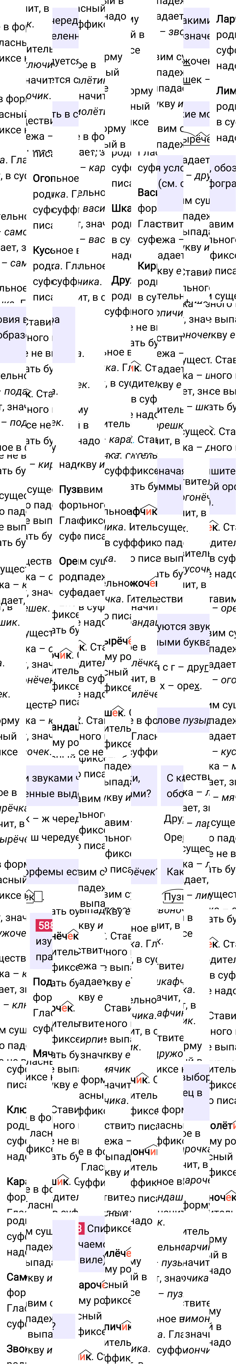 Ответ к упражнению 588 учебника по русскому языку за 5 класс Ладыженская, Баранов. Часть 2, 2023-2025.