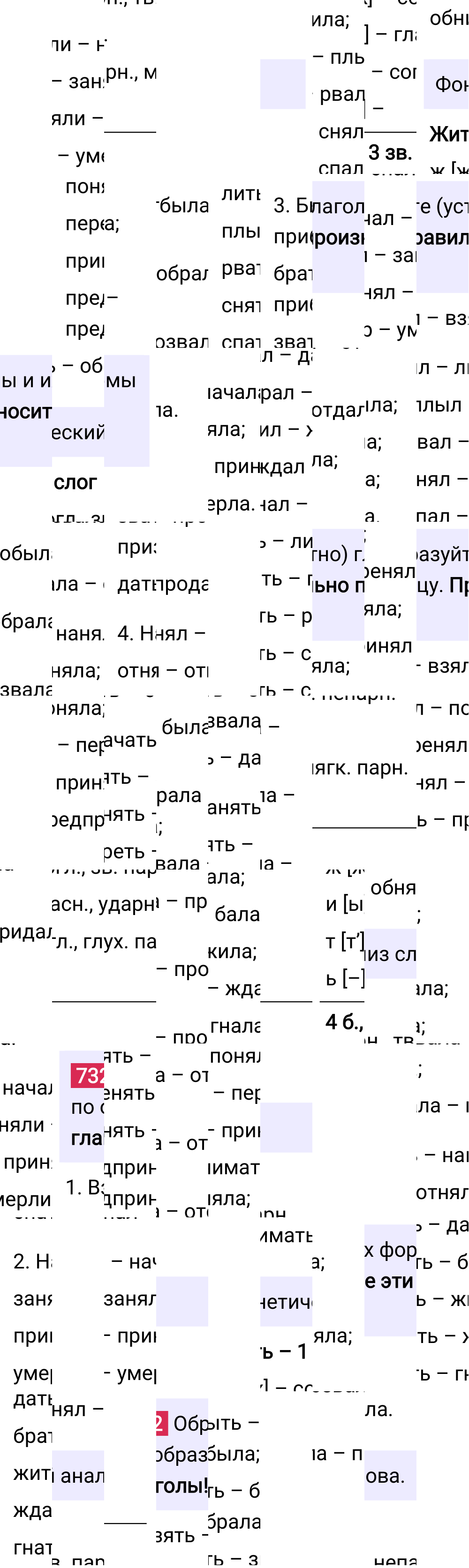 Ответ к упражнению 732 учебника по русскому языку за 5 класс Ладыженская, Баранов. Часть 2, 2023-2025.