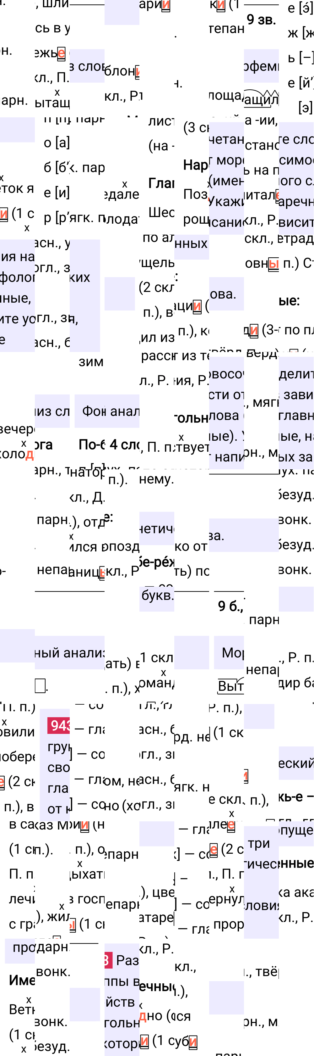 Ответ к упражнению 943 учебника по русскому языку за 5 класс Ладыженская, Баранов. Часть 2, 2023-2025.