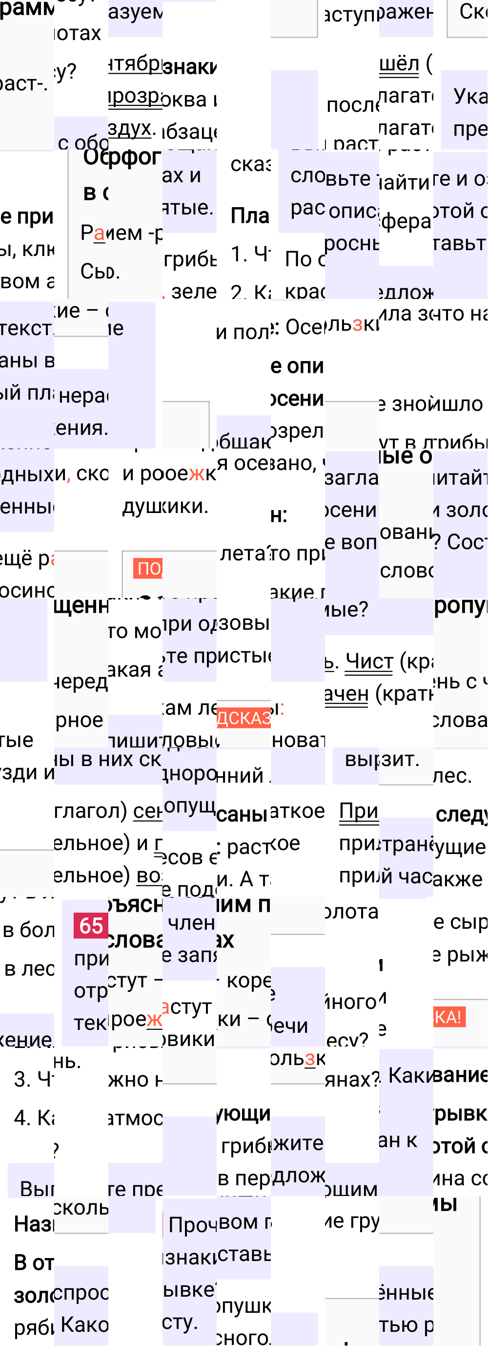 Ответ к упражнению 65 учебника по русскому языку за 6 класс Ладыженская, Баранов. Часть 1, 2023-2025, изображение 1.