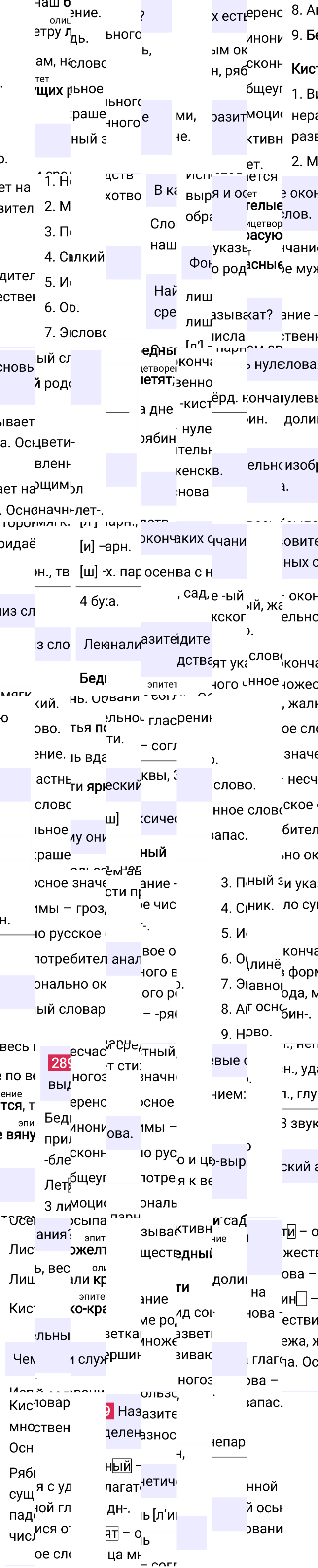 Ответ к упражнению 289 учебника по русскому языку за 6 класс Ладыженская, Баранов. Часть 1, 2023-2025.