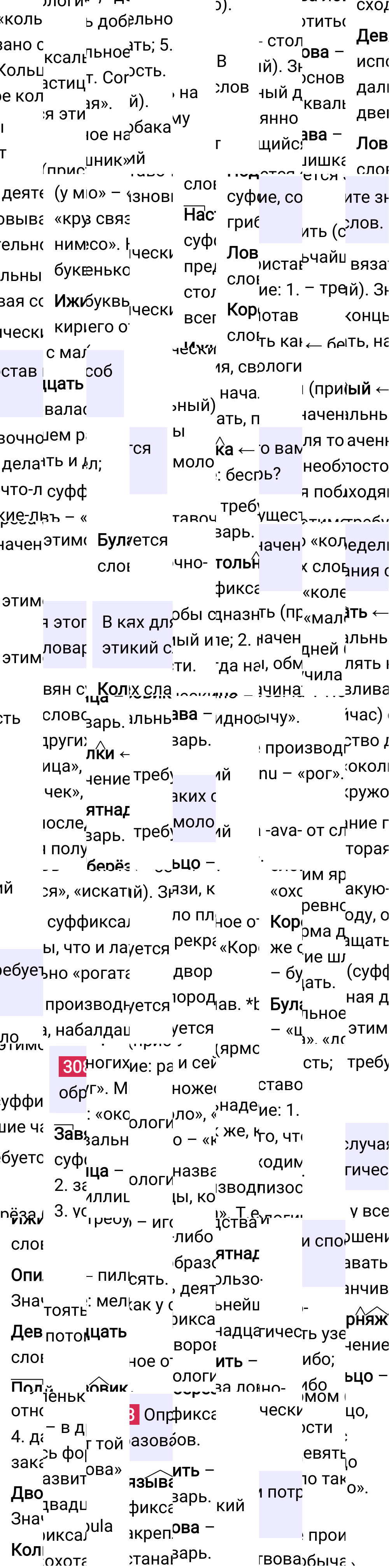 Ответ к упражнению 308 учебника по русскому языку за 6 класс Ладыженская, Баранов. Часть 1, 2023-2025.