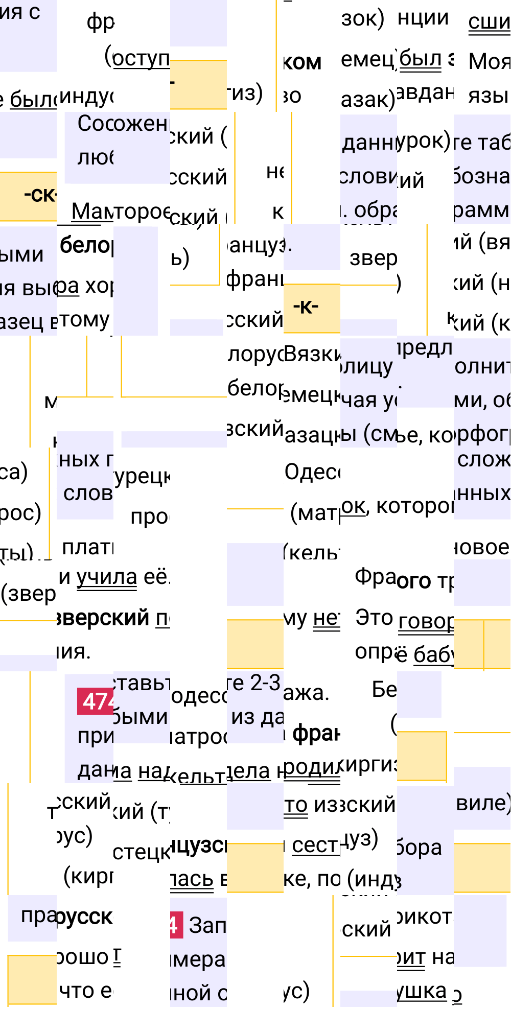 Ответ к упражнению 474 учебника по русскому языку за 6 класс Ладыженская, Баранов. Часть 1, 2023-2025.