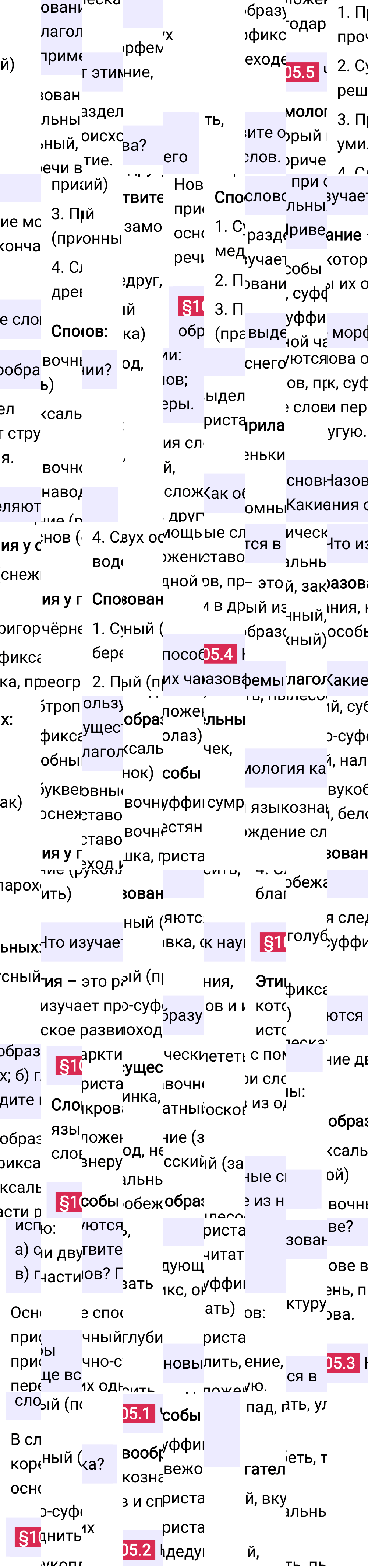 Ответы к вопросам §105 учебника по русскому языку за 6 класс Ладыженская, Баранов. Часть 2, 2023-2025.